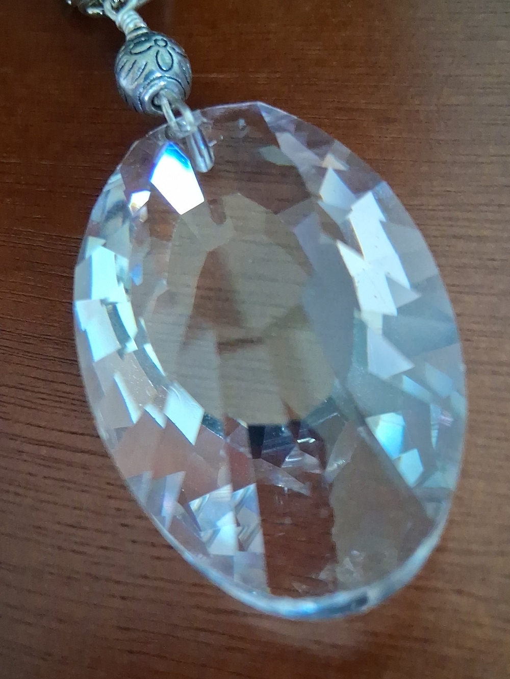 36" Heavy Crystal Pendant Necklace KK126